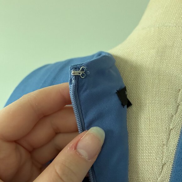 Ann Taylor Blue Double Weave Shift Mini Dress - Picture 6 of 11